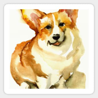 Pembroke Welsh Corgi Watercolor - Gift For Dog Lovers Magnet